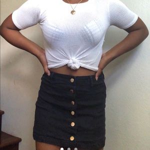 ADORABLE Navy Button Up Skirt